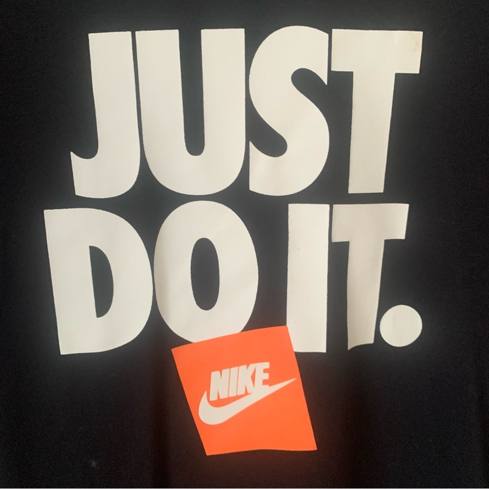 Nike Black Tee (XL) with White Logo